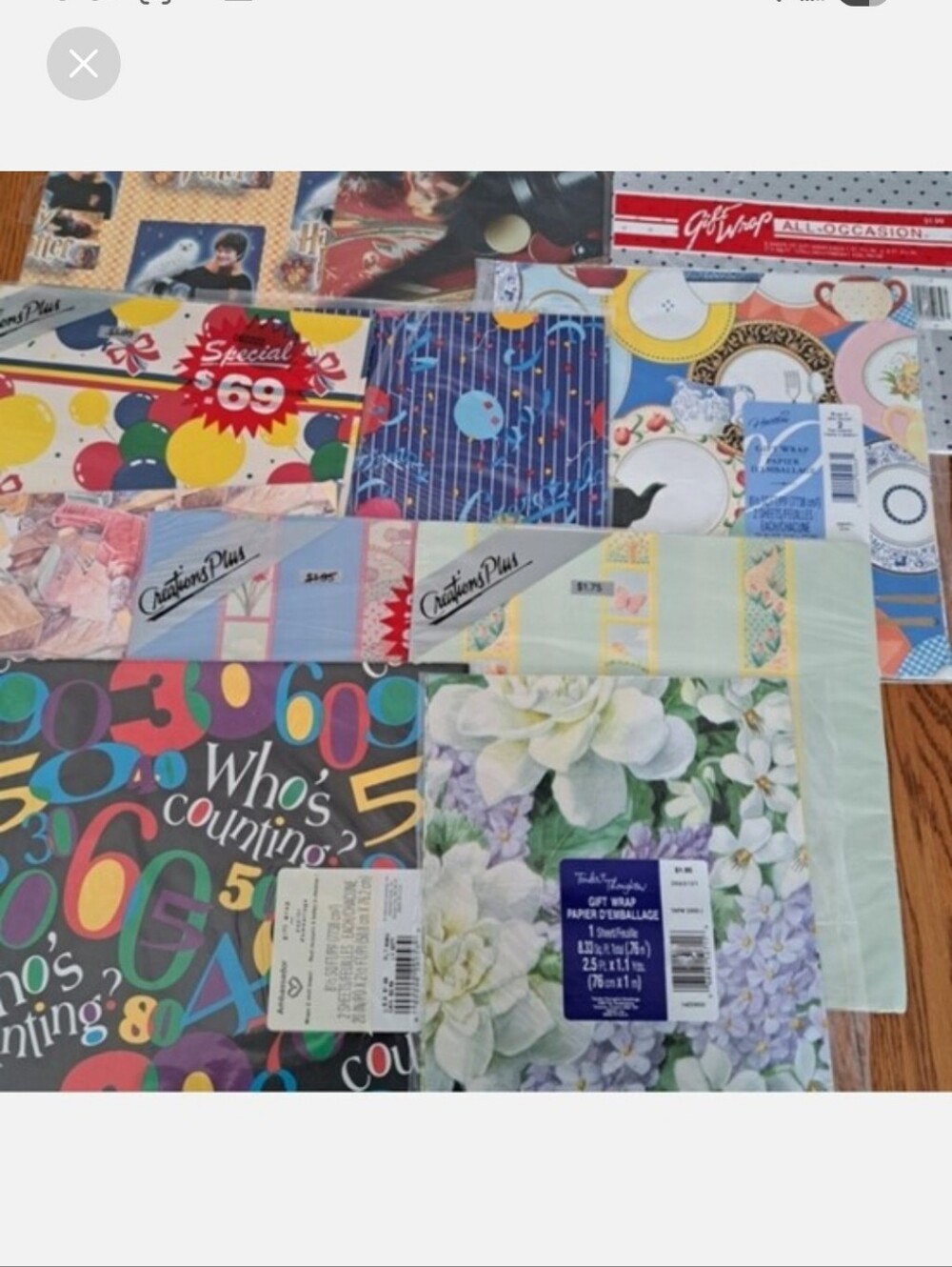 ❤️6/$16❤️Vintage Creative Party Gift Wrap Sheets
